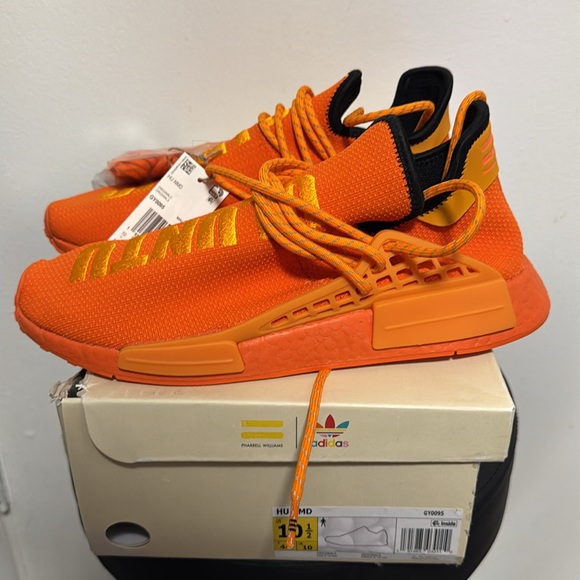 Adidas NMD HU Pharrell Orange / Size: 10.5 Men’s / NEW with OG Box - Picture 5 of 12